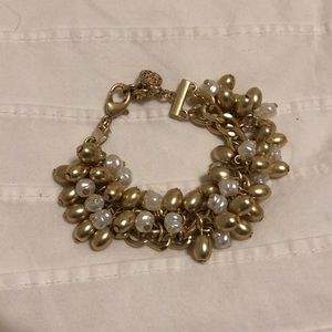 Lilly Pulitzer pearl gold bracelet jewelry charms